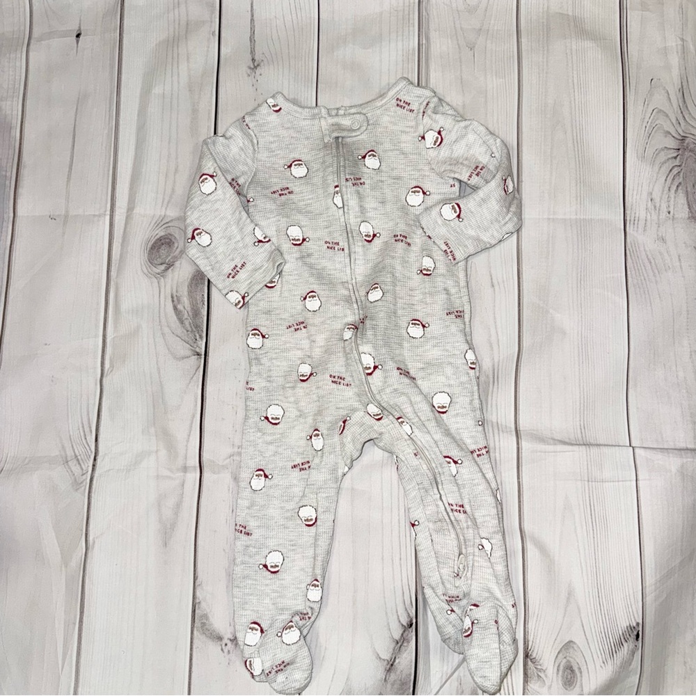 Christmas Santa Footie Pajamas - Baby Size 6-9 Months